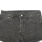 LEVI'S Womens Shorts Black Denim Distressed S W29 Casual Summer