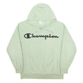 CHAMPION Mens Green Pullover Hoodie L Classic Logo Sweatshirt