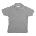 LACOSTE Mens Grey Short Sleeve Plain M Cotton Blend Polo Shirt Casual