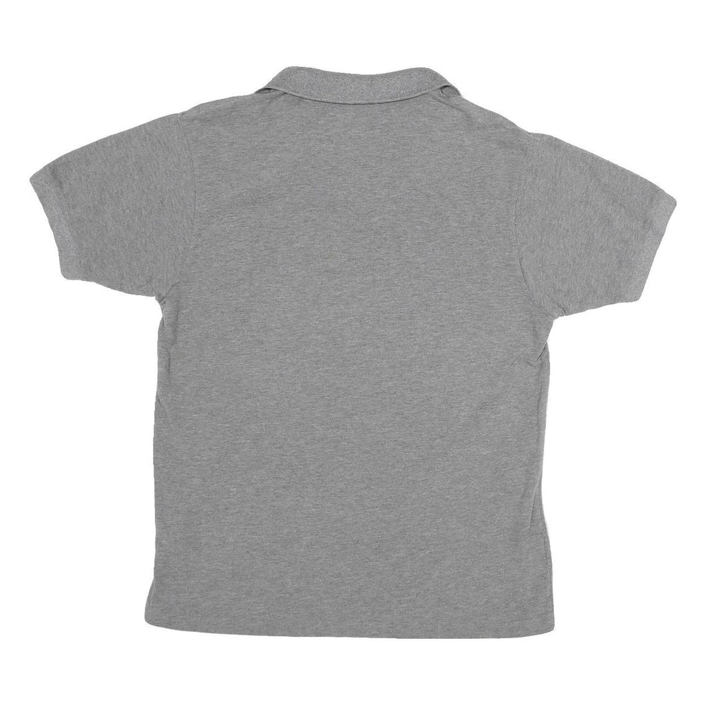 LACOSTE Mens Grey Short Sleeve Plain M Cotton Blend Polo Shirt Casual