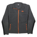 THE NORTH FACE Mens Grey & Orange Zip Jacket L Polyester Lightweight Outdoor
