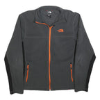 THE NORTH FACE Mens Grey & Orange Zip Jacket L Polyester Lightweight Outdoor