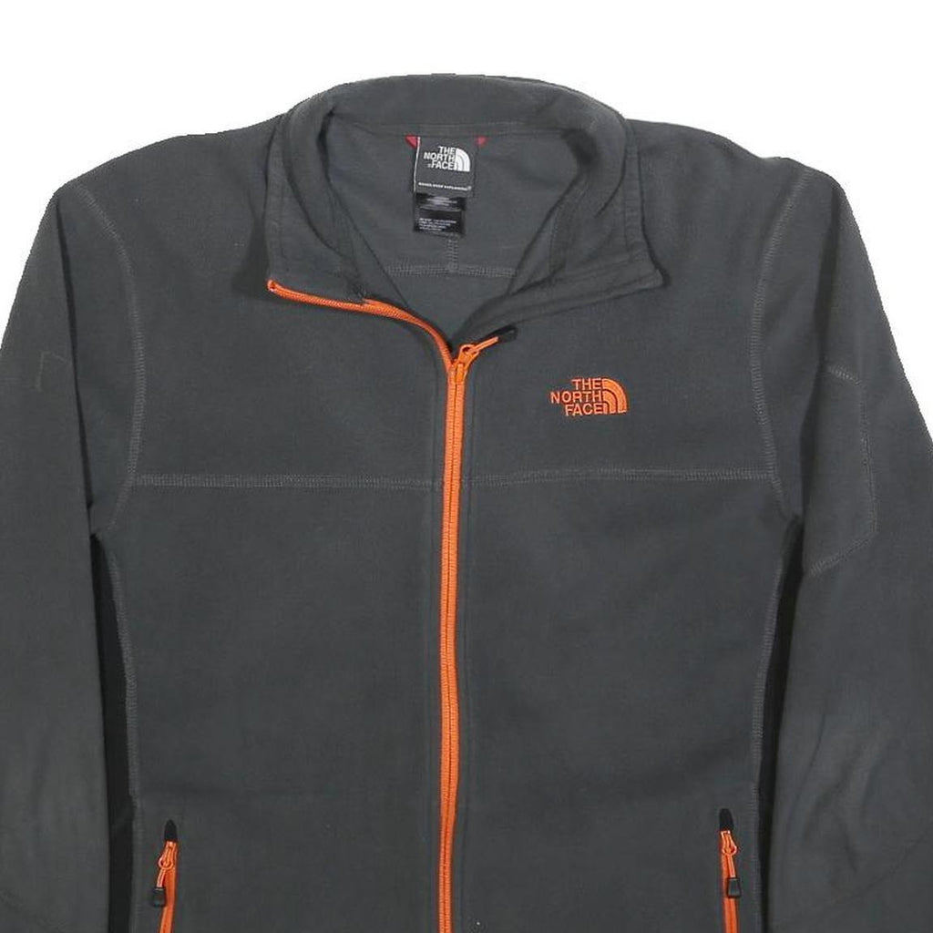 THE NORTH FACE Mens Grey & Orange Zip Jacket L Polyester Lightweight Outdoor