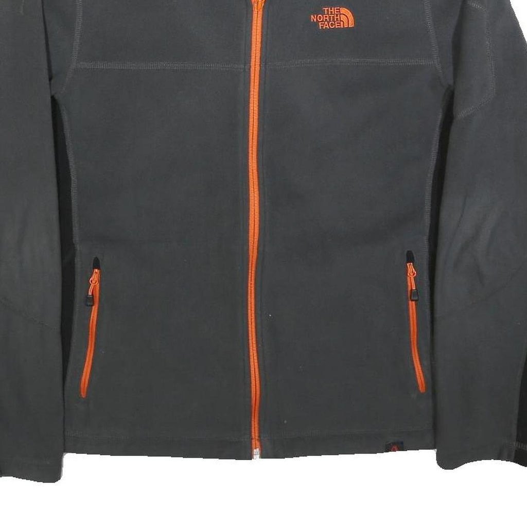 THE NORTH FACE Mens Grey & Orange Zip Jacket L Polyester Lightweight Outdoor