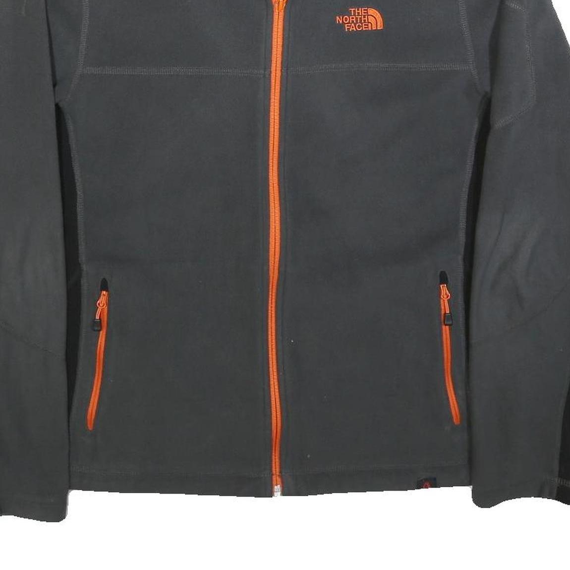 THE NORTH FACE Mens Grey & Orange Zip Jacket L Polyester Lightweight Outdoor