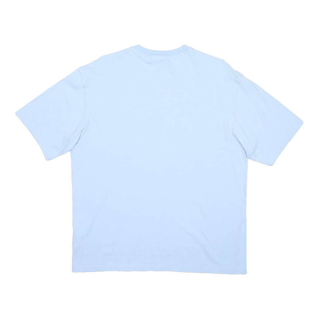 ADIDAS Womens Blue Crew Neck Short Sleeve T-Shirt S Cotton Blend Logo Print