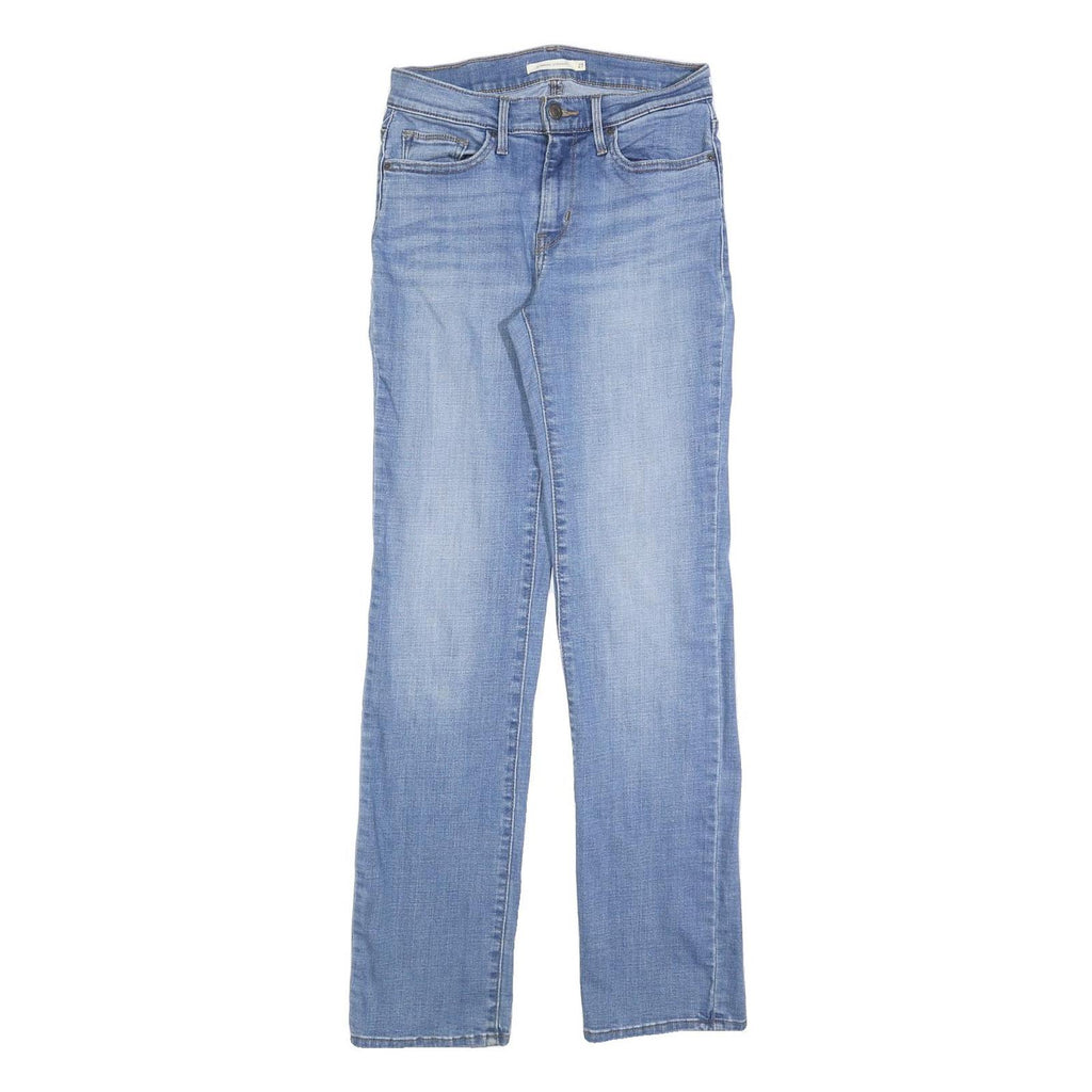 LEVI'S Womens Slim Light Blue Denim Jeans W27 L32 Stylish Cotton Blend Zip