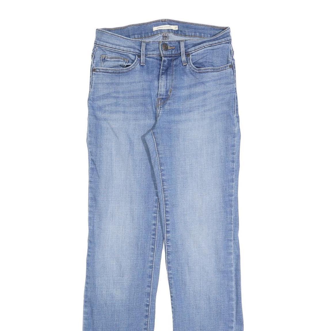 LEVI'S Womens Slim Light Blue Denim Jeans W27 L32 Stylish Cotton Blend Zip