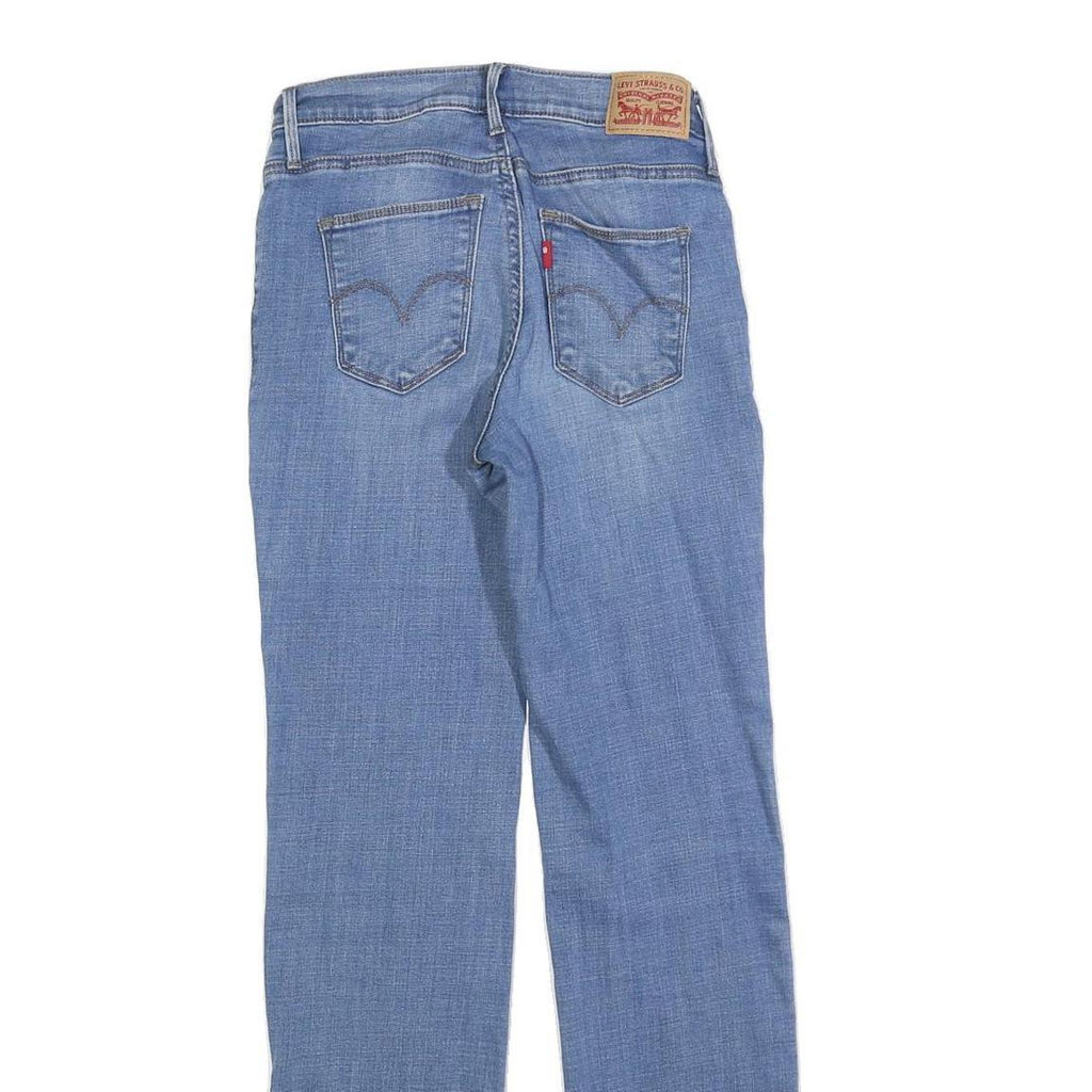 LEVI'S Womens Slim Light Blue Denim Jeans W27 L32 Stylish Cotton Blend Zip