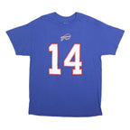 NFL Mens Blue Buffalo Bills Diggs Graphic T-Shirt L Short Sleeve Crew Neck