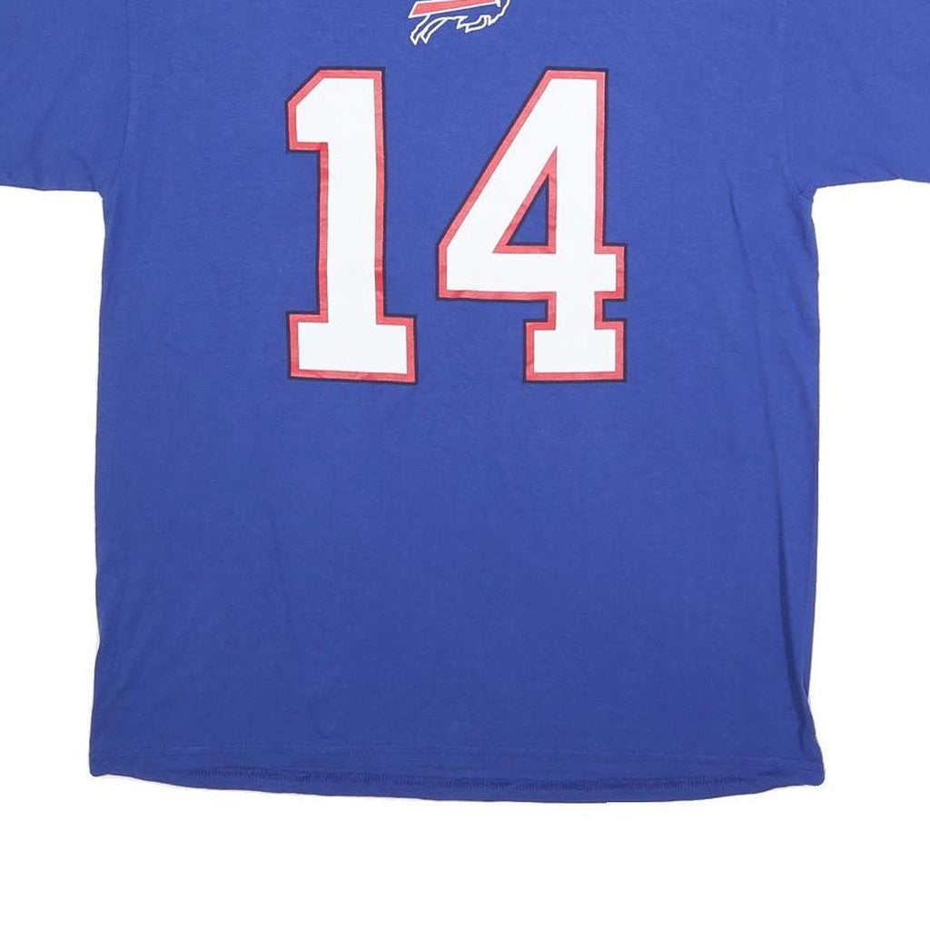 NFL Mens Blue Buffalo Bills Diggs Graphic T-Shirt L Short Sleeve Crew Neck