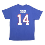 NFL Mens Blue Buffalo Bills Diggs Graphic T-Shirt L Short Sleeve Crew Neck