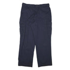 DICKIES Mens Navy Blue Relaxed Fit Cargo Trousers W36 L31 Workwear Durable