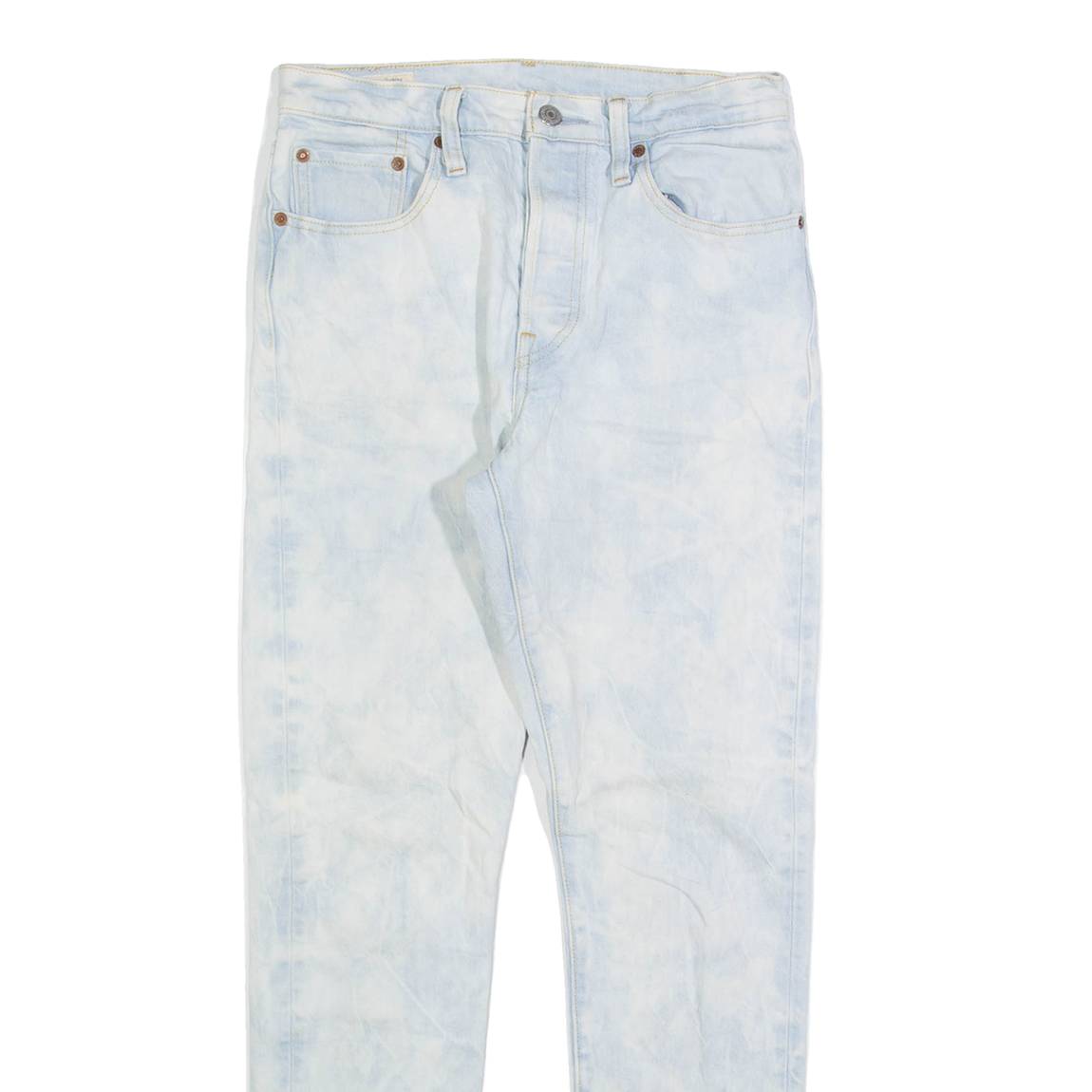 LEVI'S 501 S Big E Womens Jeans Blue Slim Tapered Acid Wash W27 L30
