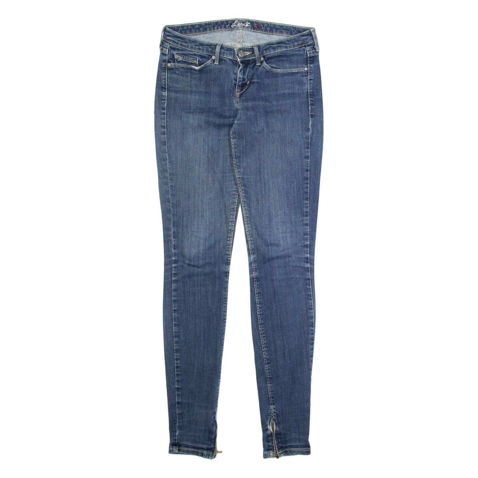 LEVI'S Womens Jeans Blue Regular Tapered Stone Wash W27 L34