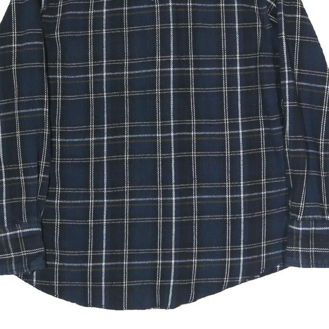 WRANGLER Womens Blue Shirt Plaid Cotton M Button Pocket Western Style