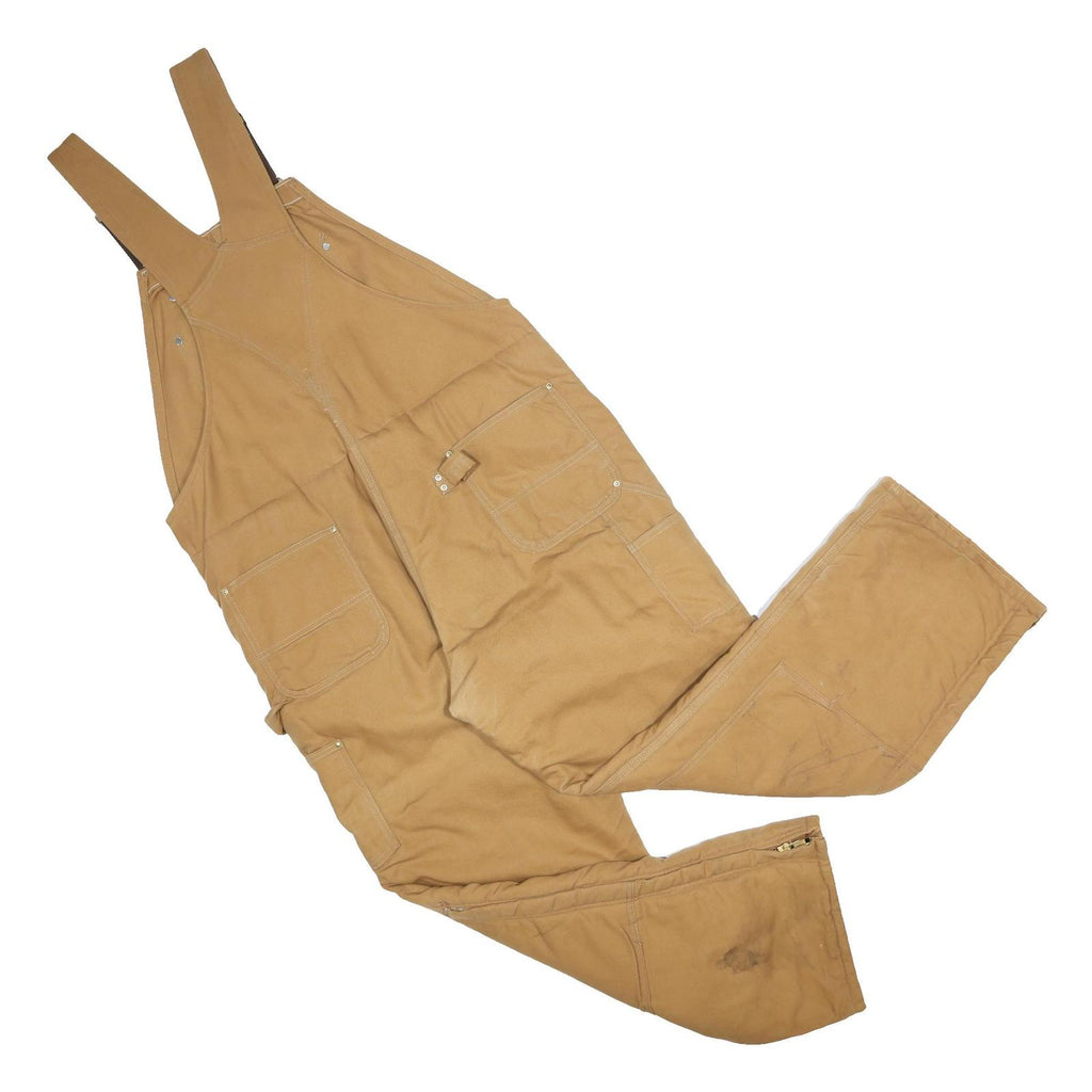 CARHARTT Mens Beige Cotton Dungarees Loose Workwear L W44 L32 Durable Sturdy