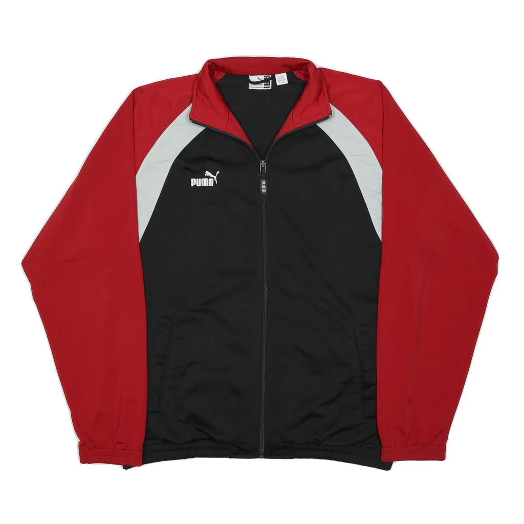 PUMA Mens Red & Black Track Jacket 2XL Polyester Zip Up Casual Sportswear
