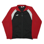 PUMA Mens Red & Black Track Jacket 2XL Polyester Zip Up Casual Sportswear