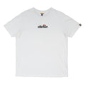 ELLESSE Mens White Graphic T-Shirt L Short Sleeve Crew Neck Casual Cotton Blend