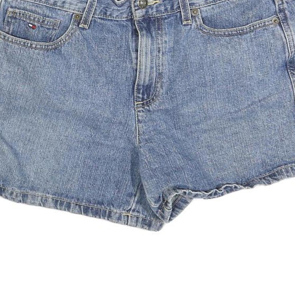 TOMMY HILFIGER Womens Shorts Blue Denim M W32 Classic Casual Cotton Blend