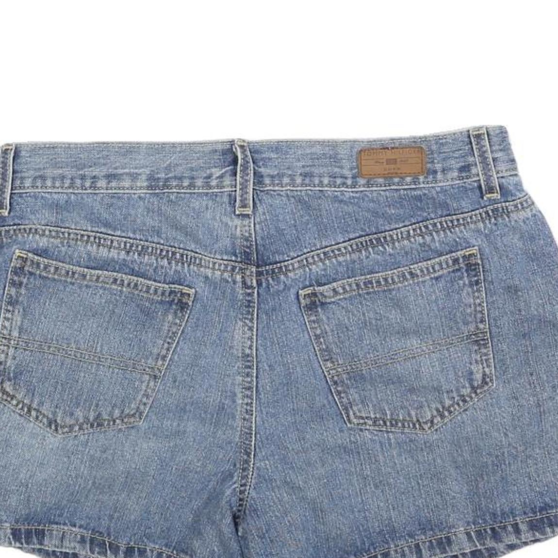 TOMMY HILFIGER Womens Shorts Blue Denim M W32 Classic Casual Cotton Blend