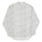 REUNION Mens Shirt White 90s Crazy Pattern Long Sleeve L