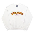 MV SPORT Womens White Central Michigan Mom Crew Neck M Cotton Blend Sweatshirt