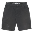DICKIES Mens Black Workwear Cotton Blend Regular Shorts L W34 Durable Fit