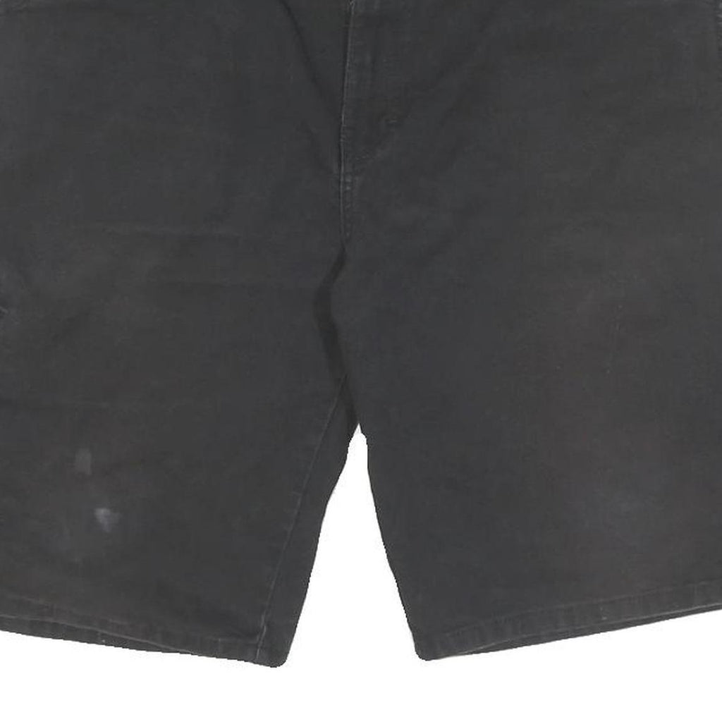 DICKIES Mens Black Workwear Cotton Blend Regular Shorts L W34 Durable Fit