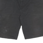 DICKIES Mens Black Workwear Cotton Blend Regular Shorts L W34 Durable Fit