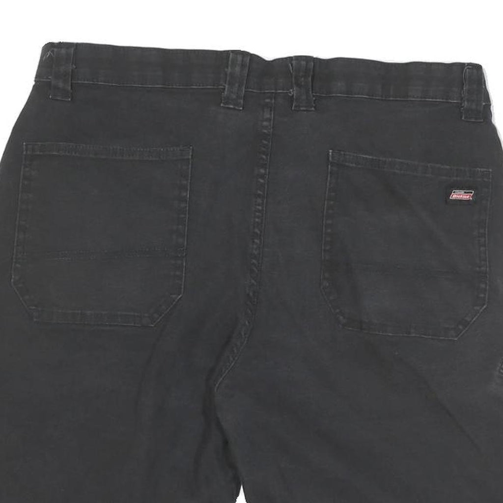 DICKIES Mens Black Workwear Cotton Blend Regular Shorts L W34 Durable Fit