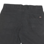 DICKIES Mens Black Workwear Cotton Blend Regular Shorts L W34 Durable Fit