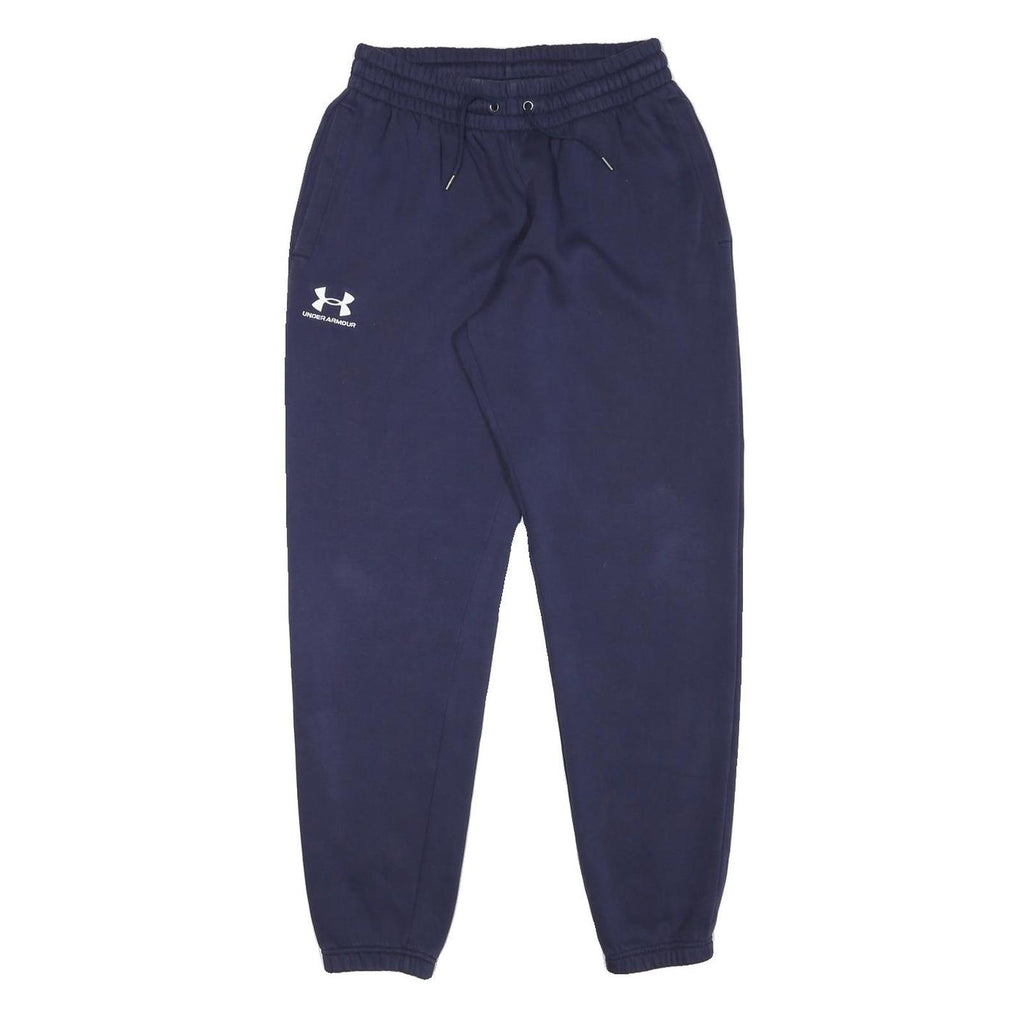 UNDER ARMOUR Mens Joggers Navy Blue Cotton Blend Slim Tapered M W26 L29