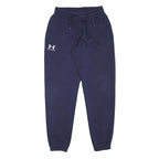 UNDER ARMOUR Mens Joggers Navy Blue Cotton Blend Slim Tapered M W26 L29