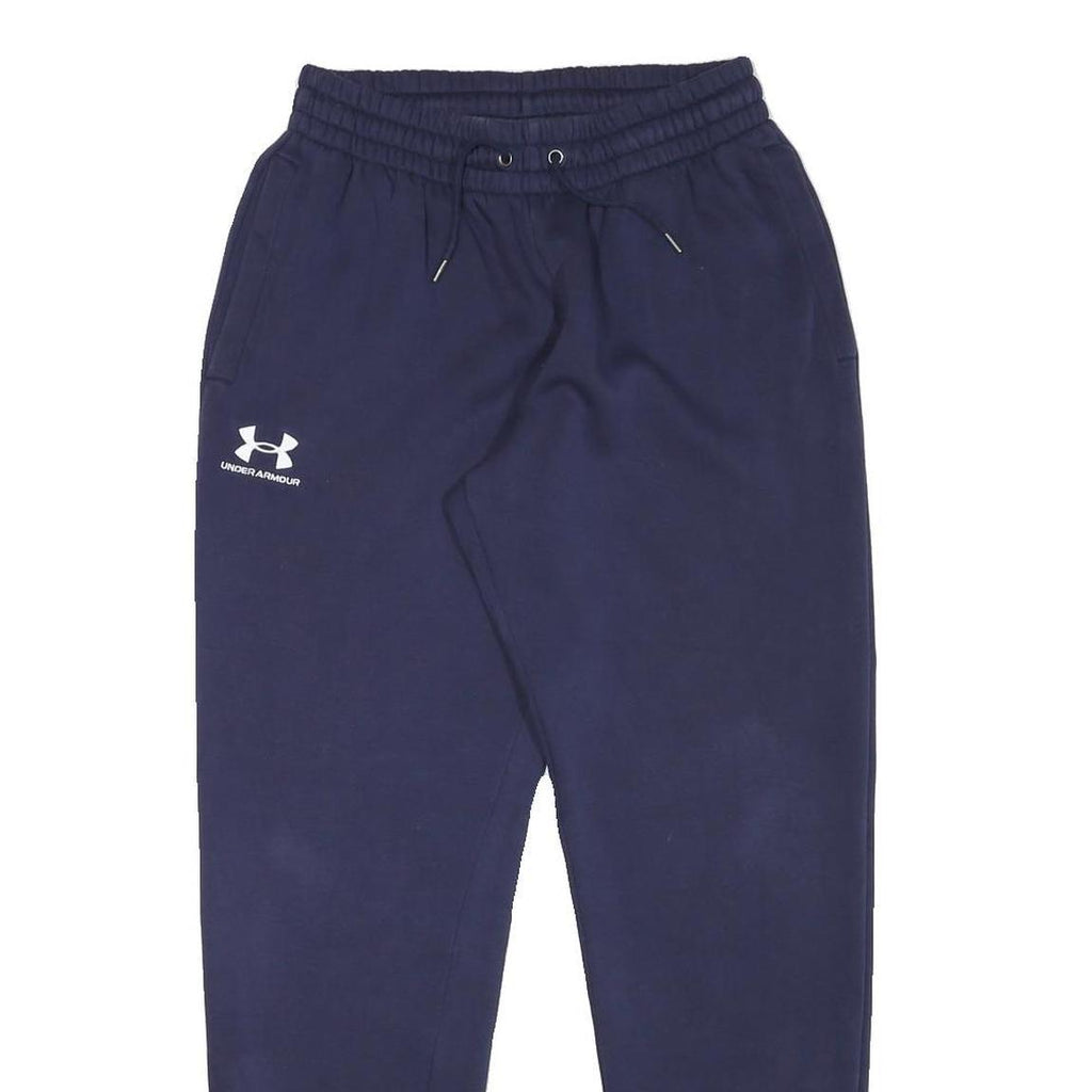UNDER ARMOUR Mens Joggers Navy Blue Cotton Blend Slim Tapered M W26 L29
