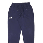UNDER ARMOUR Mens Joggers Navy Blue Cotton Blend Slim Tapered M W26 L29