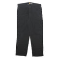 CARHARTT Mens Cotton Blend Black Relaxed Fit Straight Trousers W36 L30 Workwear