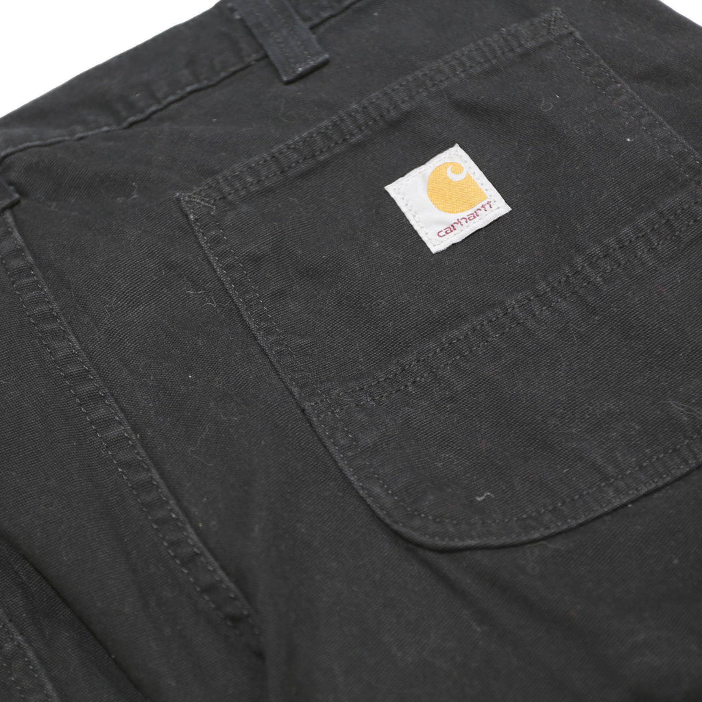 CARHARTT Mens Cotton Blend Black Relaxed Fit Straight Trousers W36 L30 Workwear