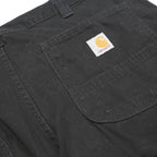 CARHARTT Mens Cotton Blend Black Relaxed Fit Straight Trousers W36 L30 Workwear
