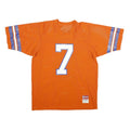 NFL Mens Orange & Blue Football T-Shirt L Short Sleeve Crew Neck Number 7 Hausi