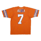 NFL Mens Orange & Blue Football T-Shirt L Short Sleeve Crew Neck Number 7 Hausi