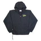 CHAMPION Saskatoon Hustlers Mens Anorak Jacket Black USA Hooded M