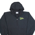 CHAMPION Saskatoon Hustlers Mens Anorak Jacket Black USA Hooded M