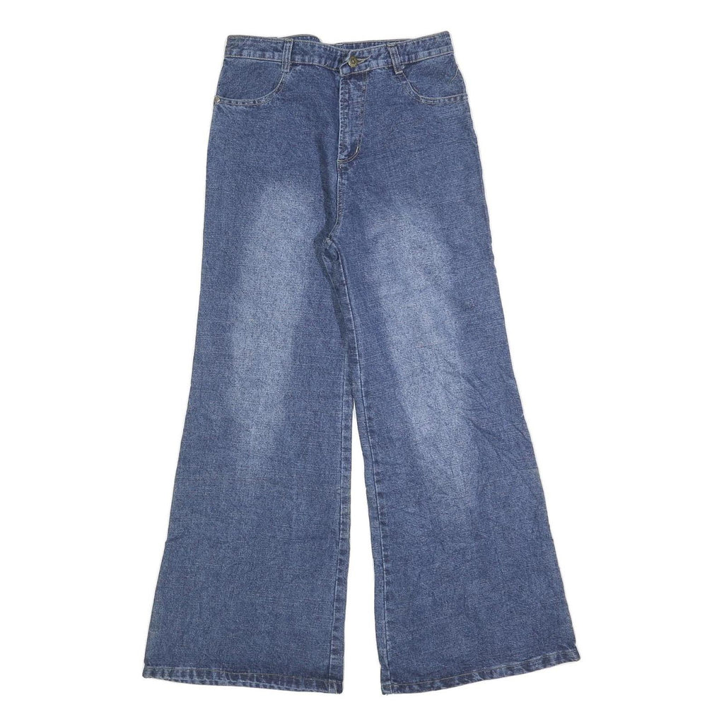 Womens Relaxed Blue Jeans Relaxed Wide-Leg Denim Medium W26 L30 Vintage Style
