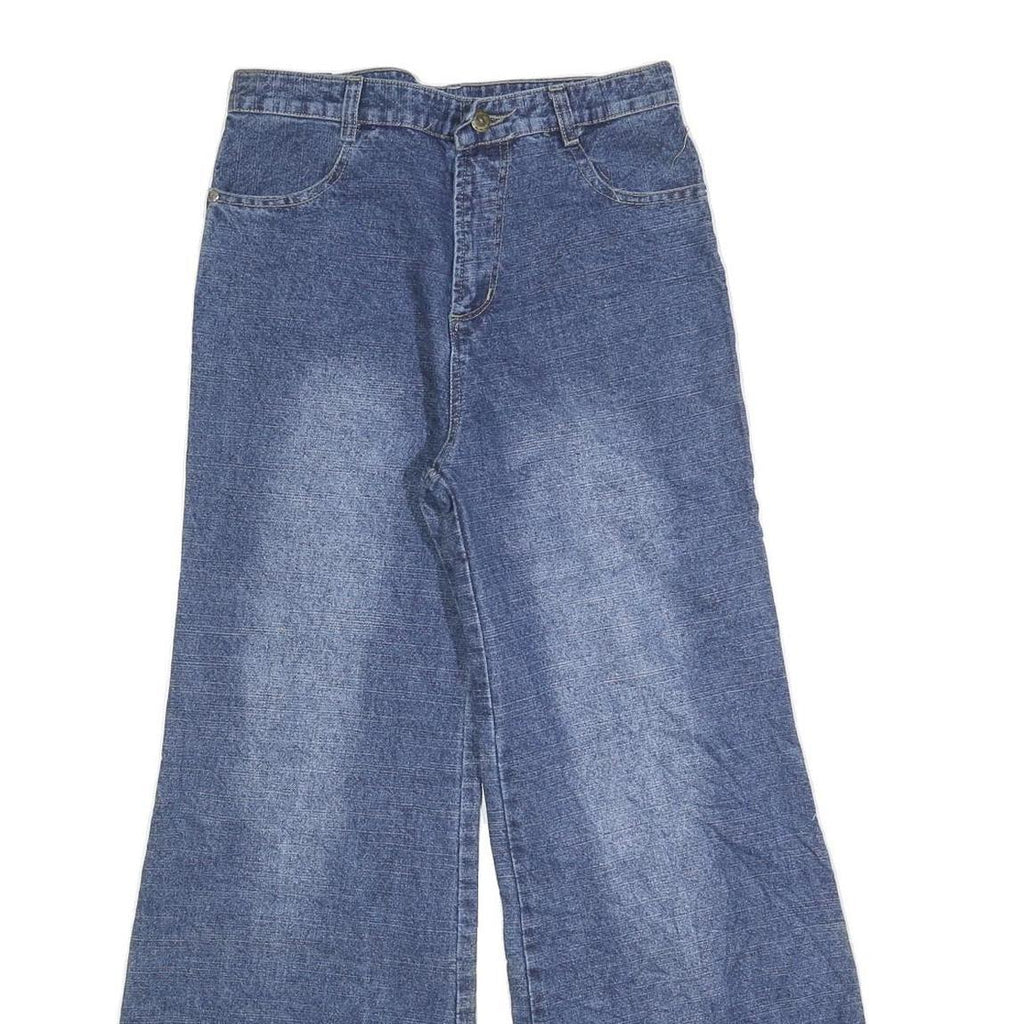 Womens Relaxed Blue Jeans Relaxed Wide-Leg Denim Medium W26 L30 Vintage Style