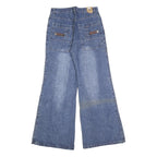 Womens Relaxed Blue Jeans Relaxed Wide-Leg Denim Medium W26 L30 Vintage Style