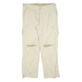 QUECHA Womens Beige Polyester Blend Relaxed Cargo Trousers W40 L34 Outdoor