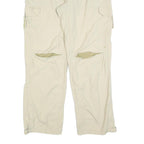 QUECHA Womens Beige Polyester Blend Relaxed Cargo Trousers W40 L34 Outdoor