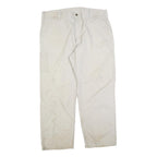 CARHARTT Mens Cotton Blend White Loose Straight Trousers W40 L32 Workwear Cargo